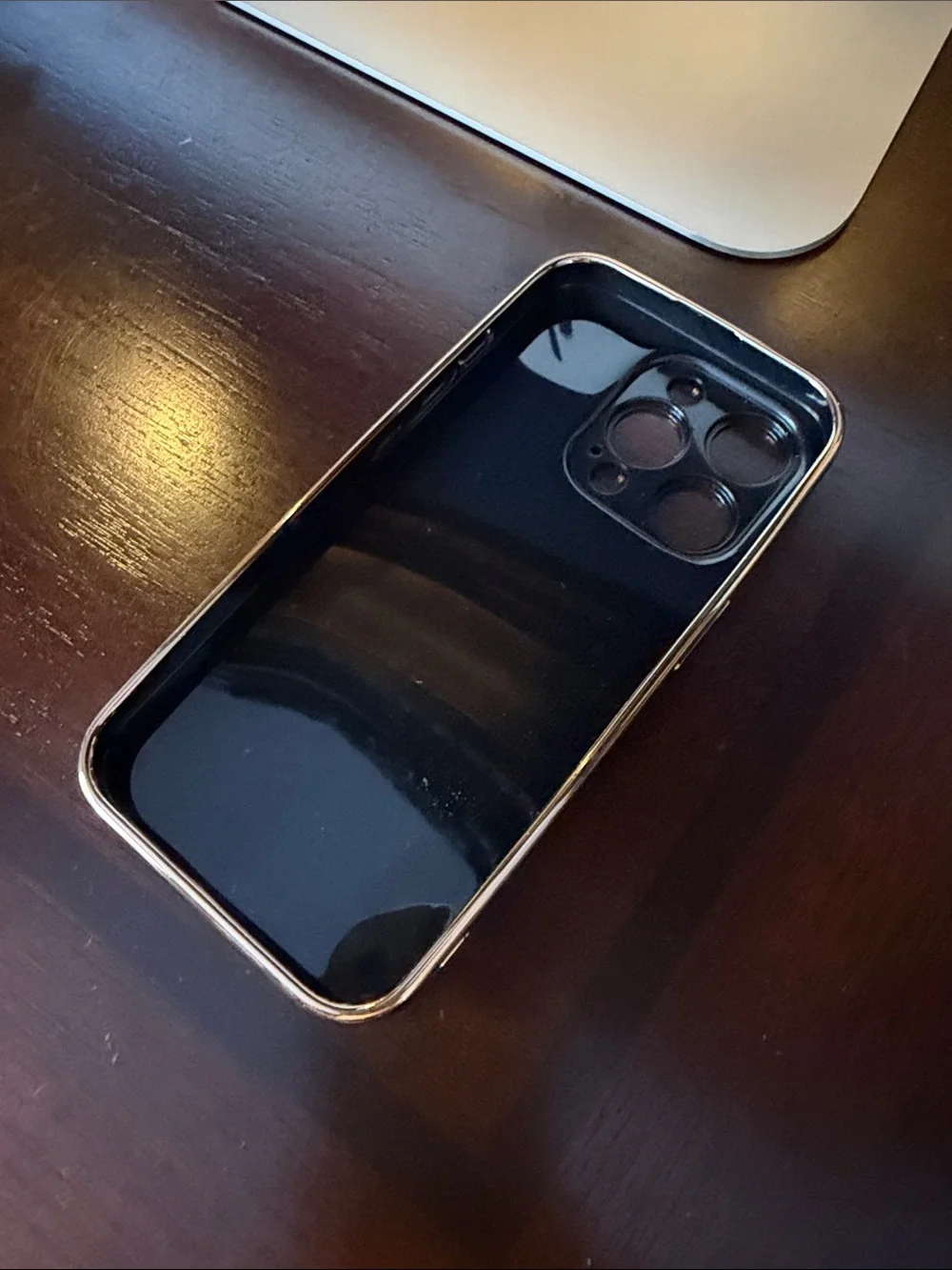 Black and Gold Smartphone Case - Protective Camera Cutout